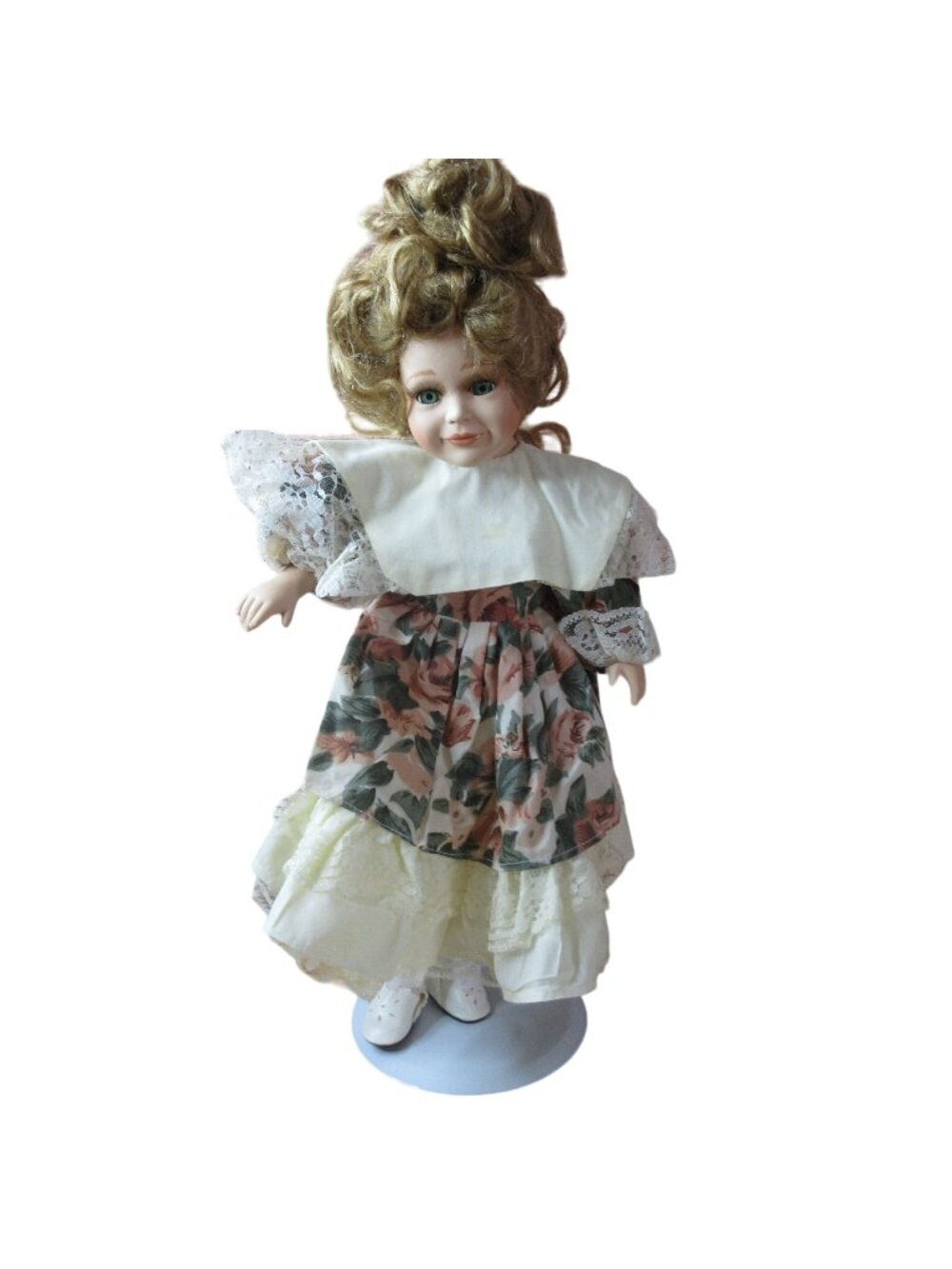Soft Body Porcelain 18" Doll in Victorian Style Dress